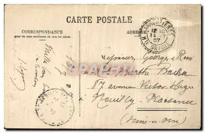 Chamonix — Le Mauvais Pas — J.J. 100 C — éditeur : Jullien frères, Phot. Editeurs, Genève — Rewers