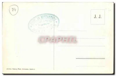 Chamonix — Aiguille du Dru e Ferrovia del Montenvers — J.J. 8826 — Verso