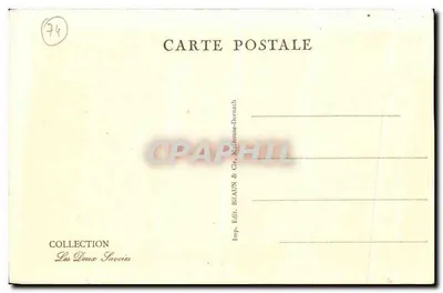 Chamonix — Chałupa Couvercle i ogród Taléfre — wydawca Braun & Cie, nr 12156 — Rewers