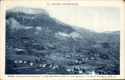 Environs de Chambéry — Les Déserts (1016 m.) — Vue générale — Le Mont Margéria (1846 m.) — LA SAVOIE TOURISTIQUE