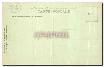 La Grande Casse (3861 m.) - Vista de Pralognan — F. de Migieu, Editor, Chambéry, n° 2828 — Reverso