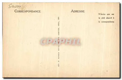 Bilhete postal antigo Moutiers Vista Geral — Verso