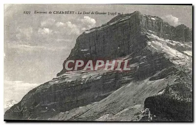 Ambiente de CHAMBERY - A Dent de Granier (1938 m) — Coleção 'LA PLUS BELLE' — E. Ouvnaud Imp.-Edit CHAMBERY