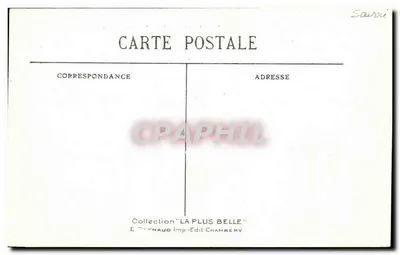 Ambiente de CHAMBERY - A Dent de Granier (1938 m) — Coleção 'LA PLUS BELLE' — E. Ouvnaud Imp.-Edit CHAMBERY — Verso