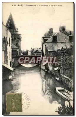 La Ferté-Bernard — A Vista da Huisne à Porta da Cidade — J. B. editor