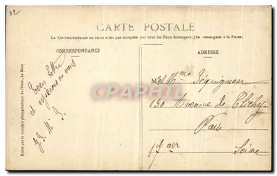 Le Mans — Widok na katedrę, strona południowa — Wydawca: Chiche & Garczynski, nr 106 — Rewers