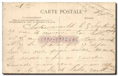 Châteaurault — Panorama — H. M. Châteaurault, n°4 — Verso