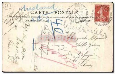 Zamek Pymont — Kolekcja Zamek Burgundii — Fototypia Bourgeois Frères, Chalon-sur-Saône — Rewers