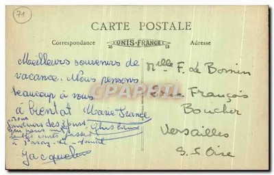 Paray-le-Monial (S.-et-L.) — Bazylika i Most nad Bourbincą — B.F. n°145 — Rewers