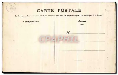 Bilhete postal antigo Lure Hotel de La Sous Prefecture — Verso