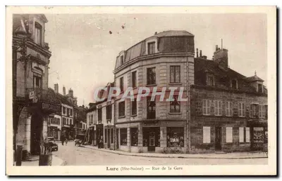 Bilhete postal antigo Lure Rue De La Gare