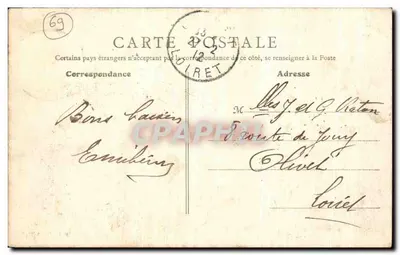 Fontaines-sur-Saône (Rhône) — Most i widok Chaleysieu — B. F., Paryż — Rewers