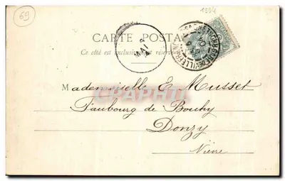 Castelo de Jarnjoux — Ródano — G. Belin, Villefranche — Verso