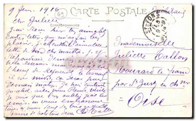 LYON — Pont du Palais de Justice et coteau de Fourvière — Carrier, édit., modèle déposé — Verso