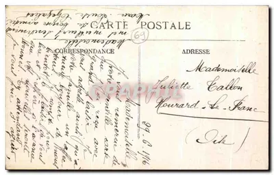 LYON - Place Bellecour e colina de Fourvière — S. Farges, Lyon, n°5154 — Verso