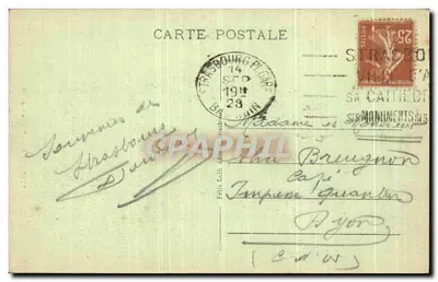 Strasburgo - Nido di Cigogne — edizione non identificata — Verso