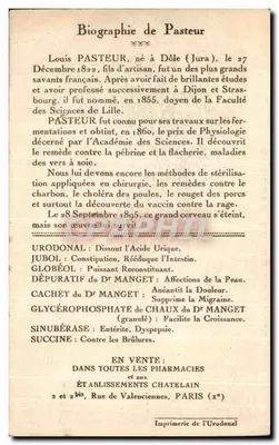 Pasteur — Centenaria Pasteura (Strasbourg 1923) — Wagnet — Rewers