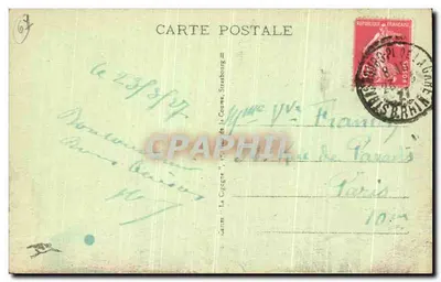 Strasbourg — Widok panoramiczny z szpitala — Karta pocztowa nr 21 — Rewers