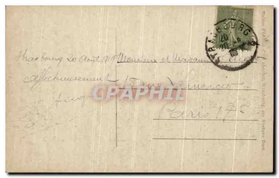 Strasburg — Plac Katedralny — Wydawca nieznany, numer seryjny nieczytelny — Rewers