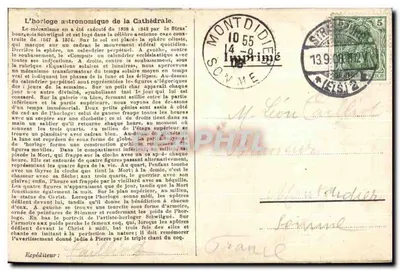 Strasburg — Astronomiczny zegar katedralny — wydawca nieznany — Rewers