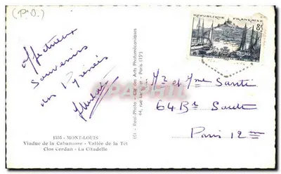 Mont-Louis — widok panoramiczny — Real-Photo - Cie des Arts Photomacaniques — Rewers