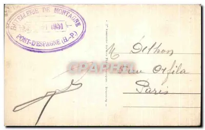Cauterets - El Puente de España — exposición colonial 1931 — editor desconocido, n° 61 — Reverso