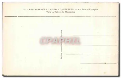 Pyrénées zimowe — Cauterets — Most Hiszpański — Rewers