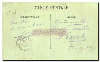 Lourdes — La Vallée du Gave et la Chaîne des Pyrénées vues du Pic du Jer — LL, n°297 — Verso