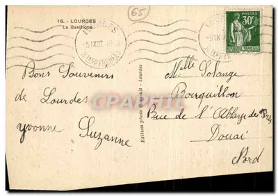 Lourdes — Bazylika i most — Wydawnictwo fotograficzne Quemalt — Rewers