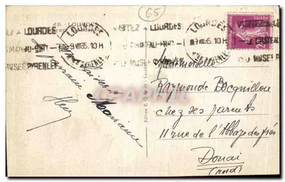 Lourdes — Pielgrzymka do świętego miejsca — wydawnictwo E. Quillot, nr 65 — Rewers