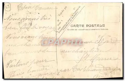 Lourdes — La Basilique et le Gave — V.P. Paris No. 20 — Verso