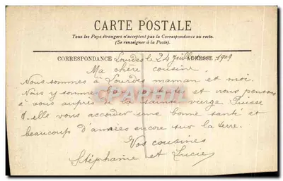 Bourges — religijna uroczystość przy bazylice Notre-Dame — Bénédictines Imitades — Rewers