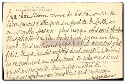 Lourdes — Het Kasteel-Fort en het Gave — Edities Lourdes — Achterkant