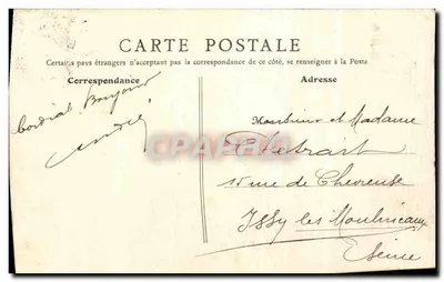 Le Tréport - Wzniesienie Klifów — B.F., Paryż, n°30 — Rewers