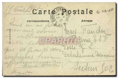 Barbizon — Las — Wejście do jaskini Łowców — N. G. — Rewers