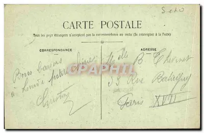 Castelo de MASSY (S.-et-O.), visto da área de água — Edit. Vve Caillot, n°2 — Verso