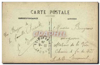 Poissy - Margens do Sena - Le Bras Migneaux — editor anônimo, n° 22 — Verso