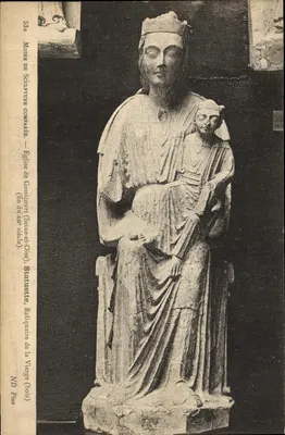 Estátua da Virgem com o Menino — Museu de Escultura Comparada — Igreja de Cassicourt (Seine-et-Oise)
