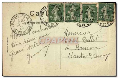 Parque de Versalles — El Estanque de Apolo — Impr. Eda, Versalles, n°48 — Reverso