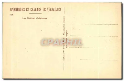 Les Combats d'Animaux — Versailles — Édition YVON — Verso