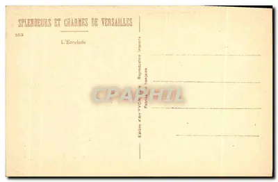 Fontanna w Versailles — L'Encelade — Wydawnictwo Sztuk YVON, nr 102 — Rewers
