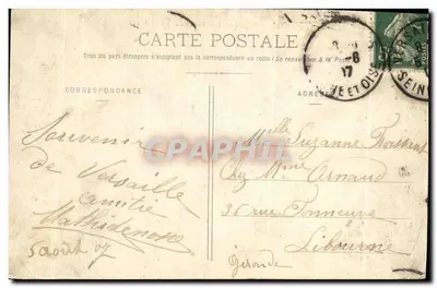 Versailles — Ogólny widok Parku i Pałacu — n° 112 — Rewers