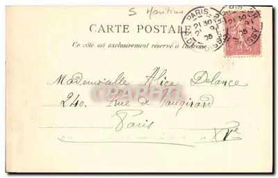 Le Havre — A Entrada do Porto e o Grande Quai — E.J. — Verso