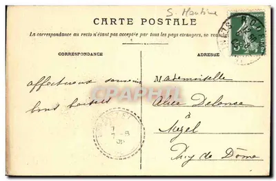 Rouen — La Rue Damiette — Dessin à la Plume, n° A.22 — Rewers
