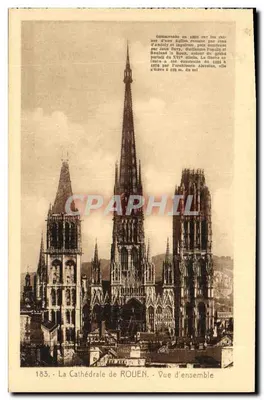 A Catedral de ROUEN — Vista Geral — Cartas 'La Cigogne', 17, rue des Ours, Rouen