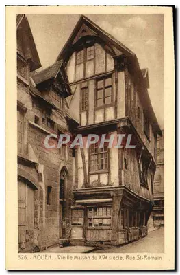Rouen - Velha Casa do Século XV, Rue St-Romain — n° 326
