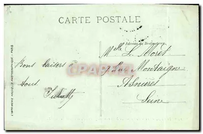 Rouen — Bon-Secours — Pomnik Jeanne d'Arc i rzeka Seina — LL. — Rewers