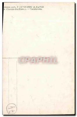 Stacja Montanvert — Morze lodowe i Wielkie Jorasse — Art. PERROCHET & DAVID, nr 1214 — Rewers