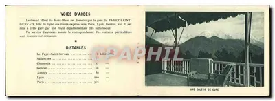 Grand Hôtel du Mont-Blanc — Passy (Haute-Savoie) — Société Climatérique de Passy — Verso
