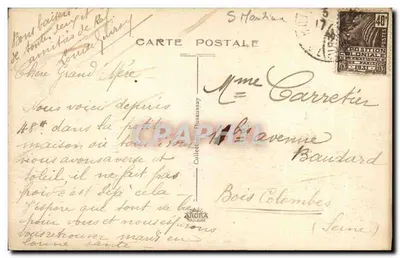 Criel-Plage — Schody do Łazienek — Wydawca nieznany — Rewers